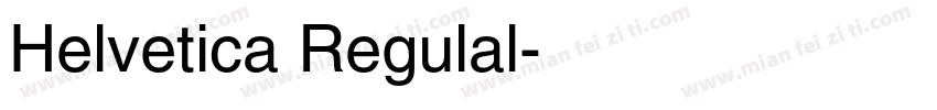 Helvetica Regulal字体转换